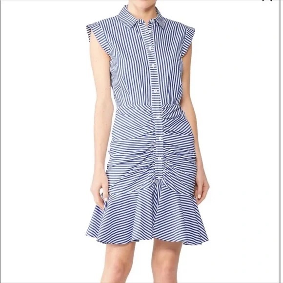 Veronica Beard Dresses & Skirts - Veronica Beard Bell button down ruched dress